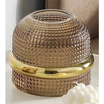 Vaas Amber Gilded Edge 18x15cm