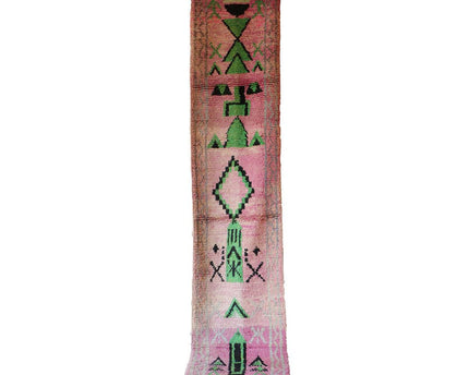 Zuiver wollen Marokkaans Berber halkleed 81 x 389 cm