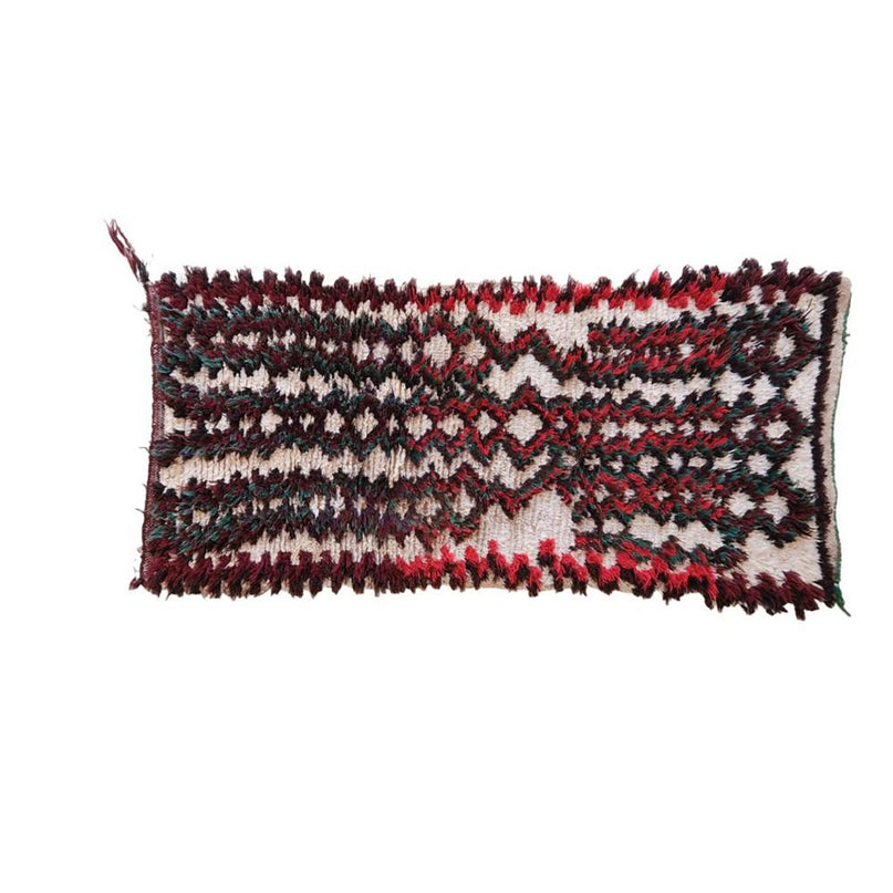 Zuiver wollen Marokkaans Berber-tapijt 74 x 164 cm