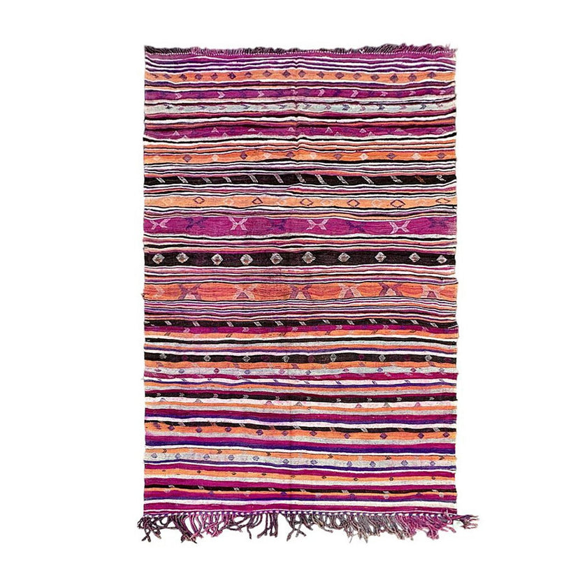 Zuiver wollen Marokkaans Kelim Berber tapijt 192 x 342 cm