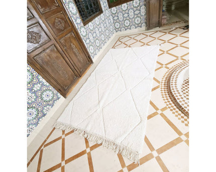 Berber vloerkleed Beni Ouarain zuivere wol 153 x 264 cm