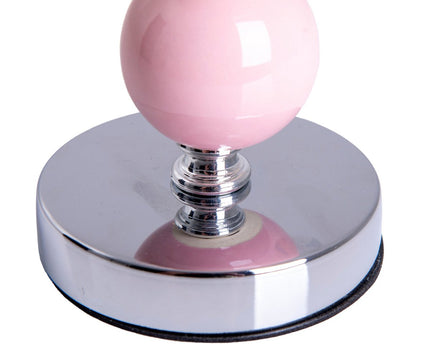Keramische tafellamp "araga" 36 cm hoog, tafellamp gemaakt van metaal, keramiek, met tekstbladen, roze, met E14 -aansluiting, verlichting voor eetkamer, woonkamer, gang of kantoor,