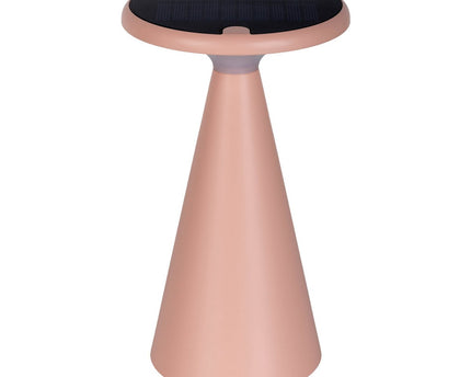 Zonne -batterijlamp "Palu" voor buiten en binnen, gemaakt van plastic in roze, 20 cm hoog