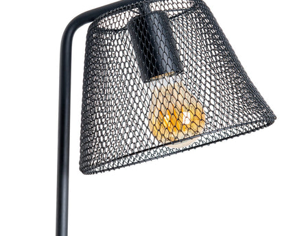 Tafellamp "Korie", metalen tafellamp in het zwart, met E27 -aansluiting, 50 cm hoog, voor woonkamer en kantoor.