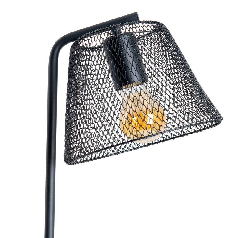 Tafellamp "Korie", metalen tafellamp in het zwart, met E27 -aansluiting, 50 cm hoog, voor woonkamer en kantoor.