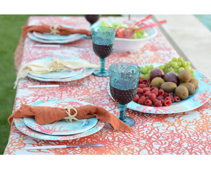 Platte plaat in melamine koraal 28x28x2.5 cm