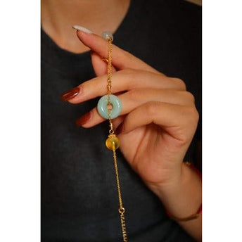 Jade en Amber Goodluck armband