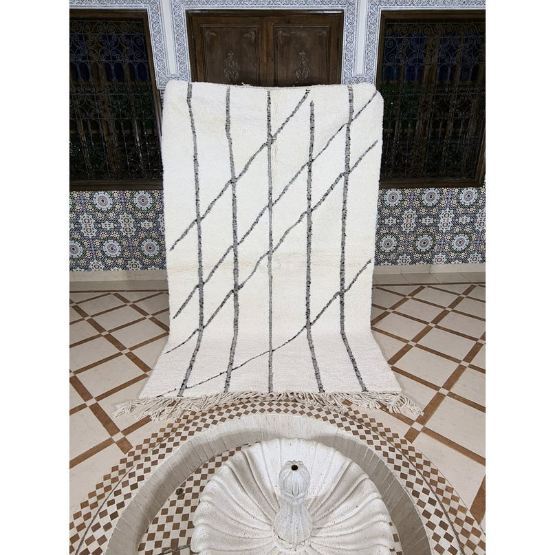 Berber vloerkleed Beni Ouarain zuivere wol 160 x 255 cm