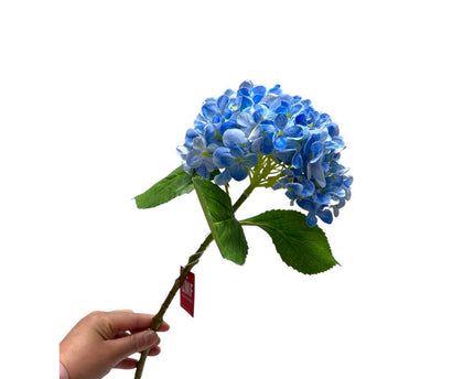 Artificial flowers Hydrangea Macrophylla Blue | Zijden kunstbloem | Lengte 50 1pcs