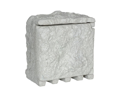 Buitenbekleding Stone "Roccus", gemaakt van grijs plastic, stopcontacten/technologie voor tuin en terras