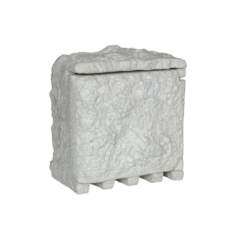 Buitenbekleding Stone "Roccus", gemaakt van grijs plastic, stopcontacten/technologie voor tuin en terras
