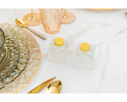 Zout en pepers goud 5x5x5cm
