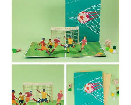 3D -kaart voor hem voor papa - voetbalontwerpkaart