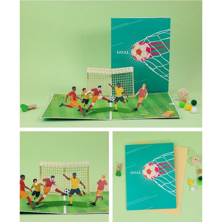 3D -kaart voor hem voor papa - voetbalontwerpkaart