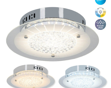 LED plafondlamp "Chur" met kristaleffect
