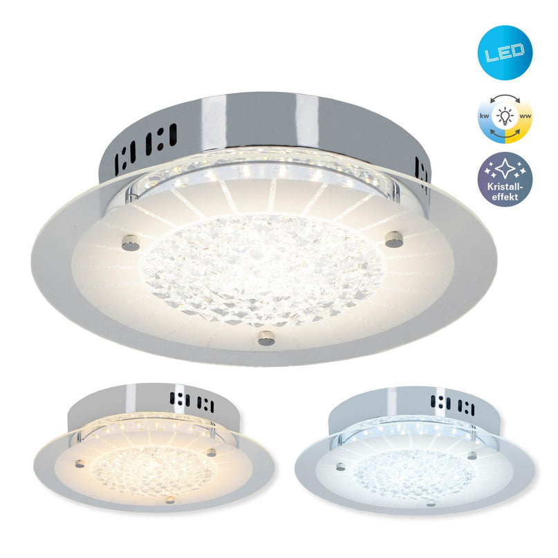 LED plafondlamp "Chur" met kristaleffect