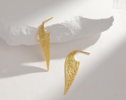 Handgemaakte luxe Frosted Leaf oorbellen
