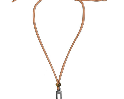 Eve leren lange ketting (bril/sleutelhanger)
