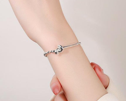 Ball Chain armband-zilveren knoopontwerp