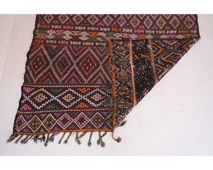 Zuiver wollen Marokkaans Kelim Berber tapijt 190 x 311 cm