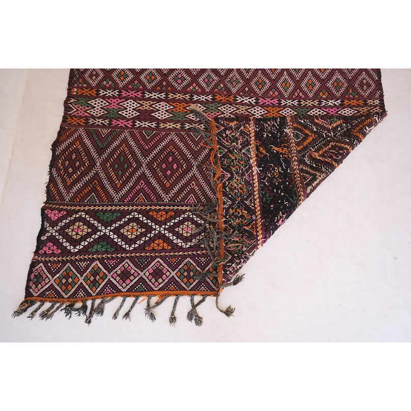 Zuiver wollen Marokkaans Kelim Berber tapijt 190 x 311 cm