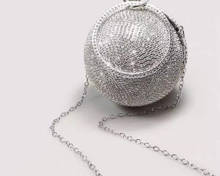 Luxe Ball Clutch-Bling Bling Diamonds-Goud en Zilver