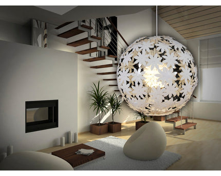 Hanger lamp "bloemrijke weide" Ø 55 cm, bloemen gemaakt van plastic, e27 socket