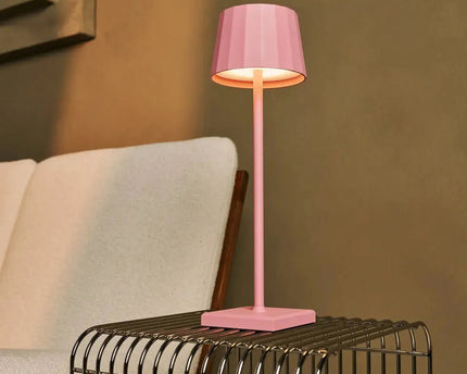 Wouter Flamingo Roze oplaadbare tafellamp-Draadloos opladen, dimbare, 120 uur batterijduur