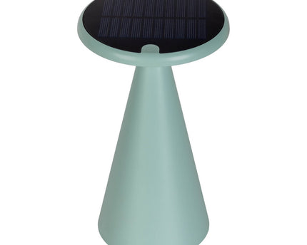 Zonne -batterijtafellamp "Palu" voor buiten en binnen, gemaakt van plastic in groen, 20 cm hoog