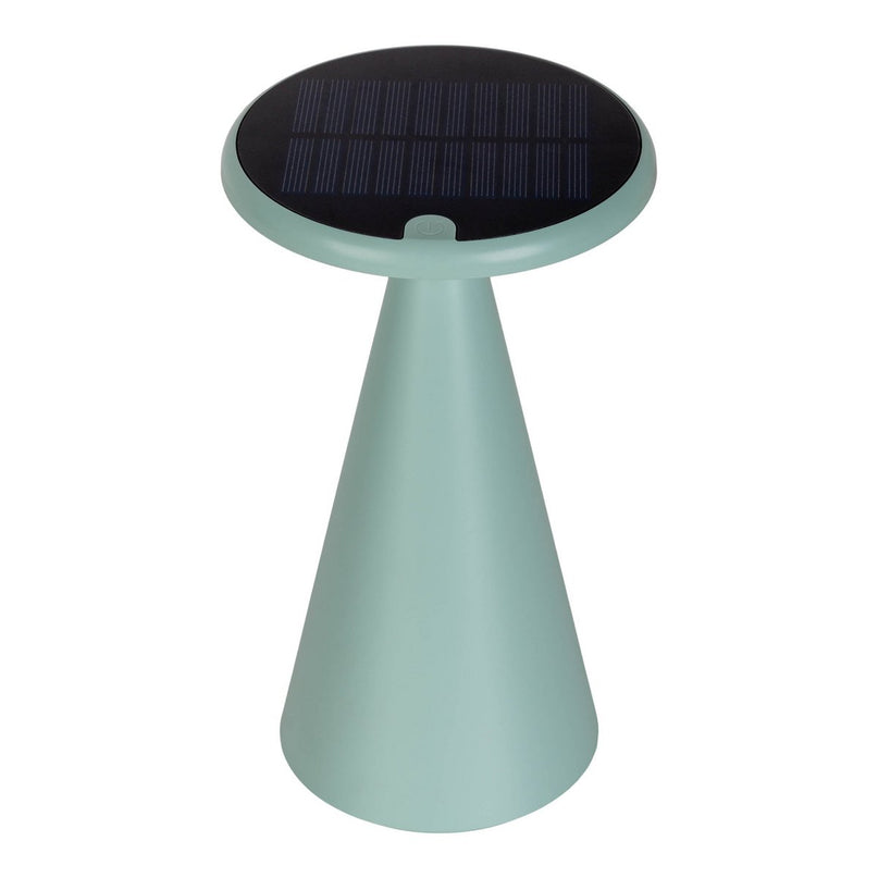 Zonne -batterijtafellamp "Palu" voor buiten en binnen, gemaakt van plastic in groen, 20 cm hoog