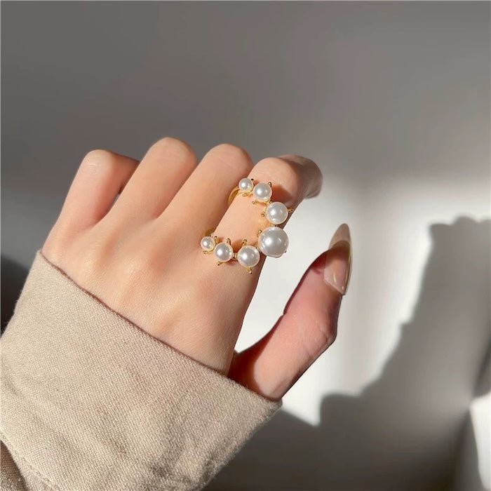 Gewaagde look u vorm parelring