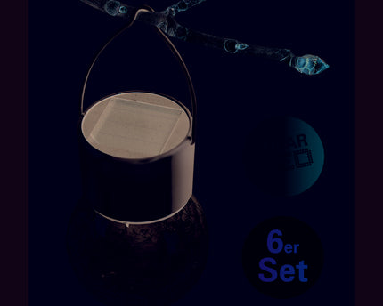 LED solarlamp CRACKLE (set van 6)