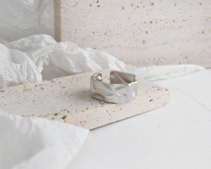 Wave n Sand getextureerde gedurfde ring