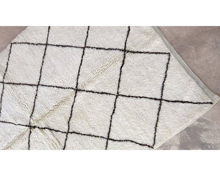 Eigentijds Berber handgemaakt wollen vloerkleed 151 x 253 cm