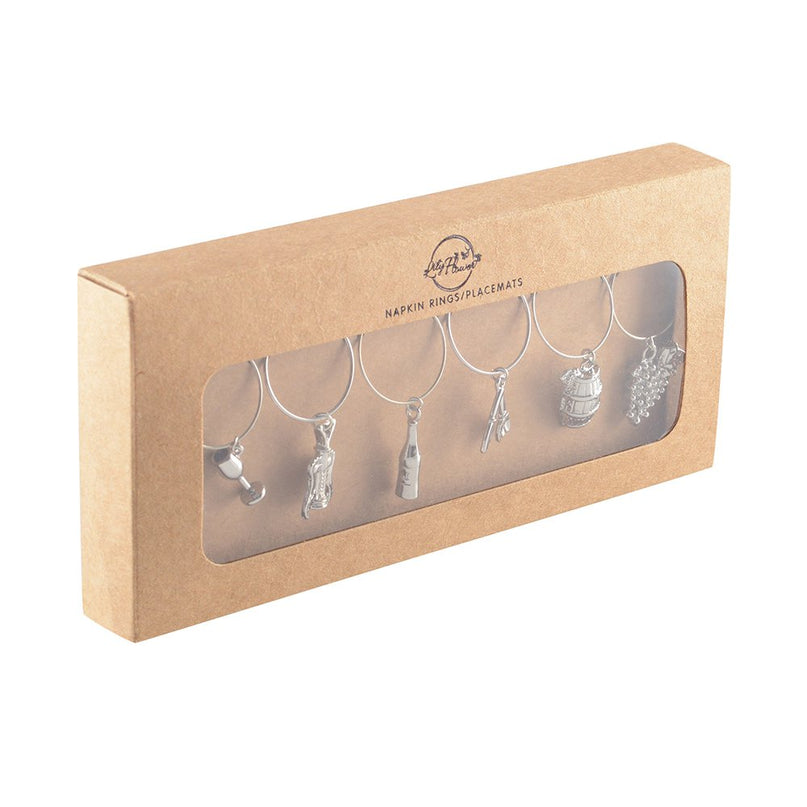Silver Charm Glass Brands - veel van 6