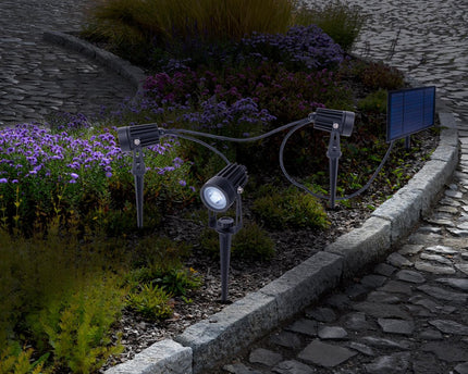 LED-zonne-spot met 3 zitplaatsen met Earthspout "Spoti" "buiten en speerboeien