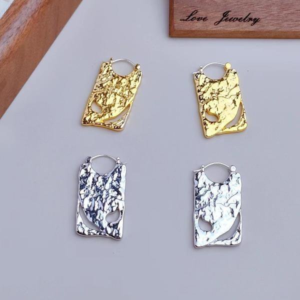 Unieke Board Drop Oorbellen - Goud en Zilver
