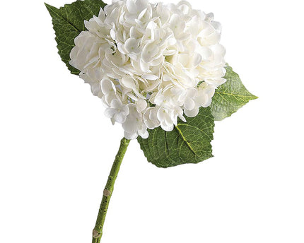 Decoratieve fleur hortensia witte H52cm