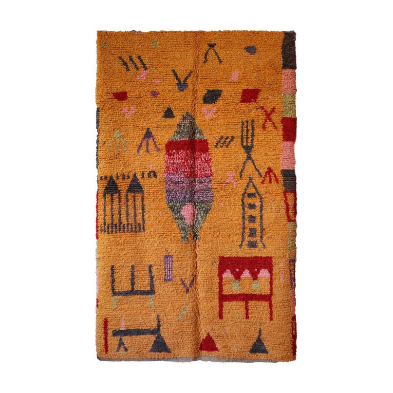 Zuiver wollen Marokkaans Berber-tapijt 151 x 248 cm