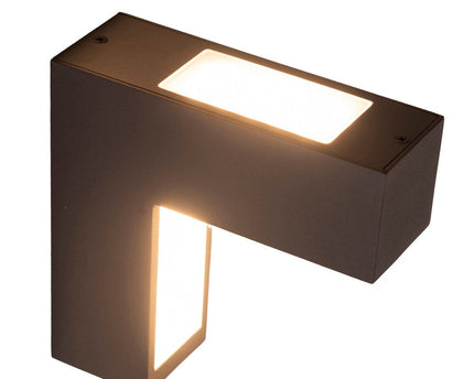 LED -wandlampen "angus" gemaakt van metaal en plastic in antraciet, met geïntegreerde LED