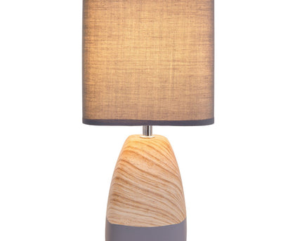 Ceramict Table Lamp "Cremona" gemaakt van keramiek in bruin/grijs met E14 -aansluiting, tafellamp voor woonkamers 31 cm hoog