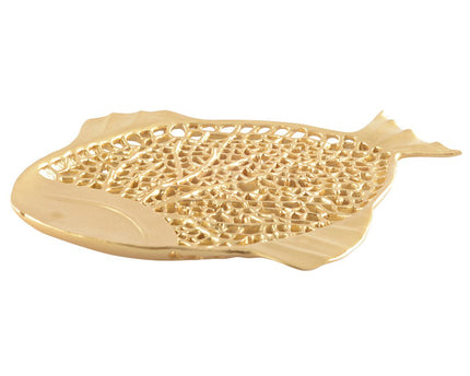Decoratieve beker gouden vis 32x26x2cm