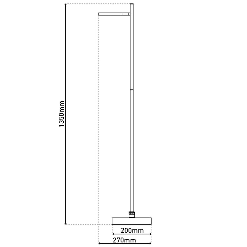 LED Draadloze lamp "Lupa", 135 cm hoog, aluminium wit en plastic, geïntegreerde LED's, 2400 lm, dimable, CCT-functie, 3000-6500 K, RGB-lichtwisselaar