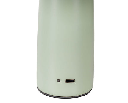 Draadloos tafellicht "Pilu", 16,5 cm hoog, boven Ø van 15 cm, metaal in mint, wit plastic, geïntegreerde LED's, 280 lumen, dimbaar door aanraaksensor, warm wit wit wit