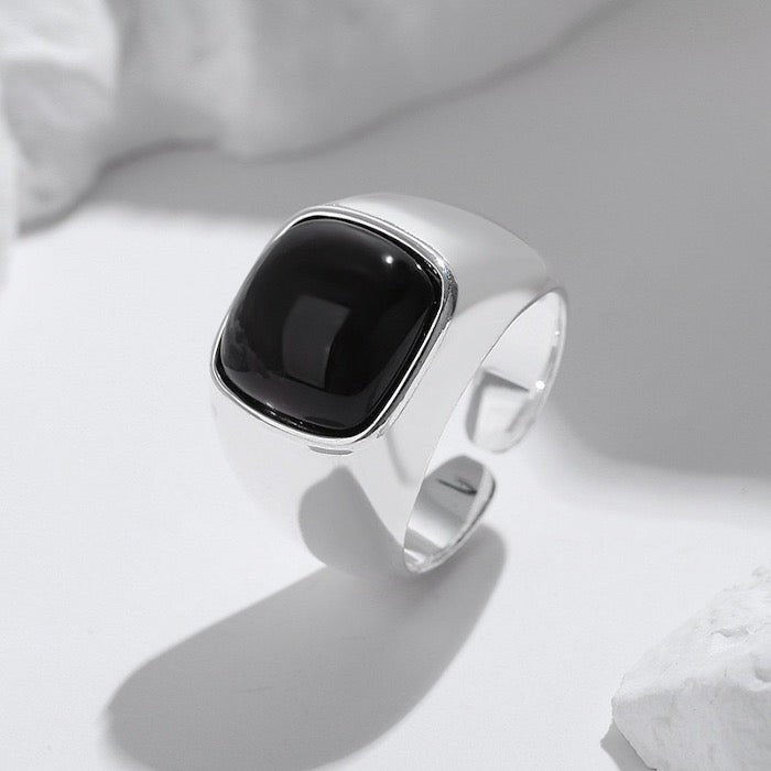 Vetgedrukte band met vierkante rokerige kwarts-aanpasbaar