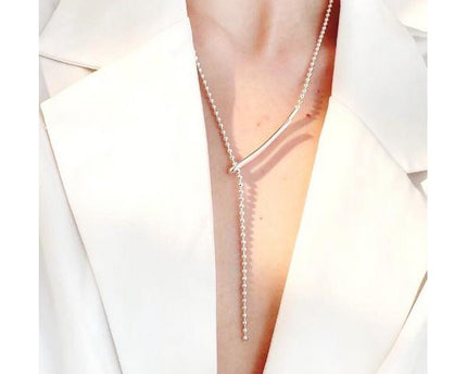 Minimalistische Longline Ball Chain ketting