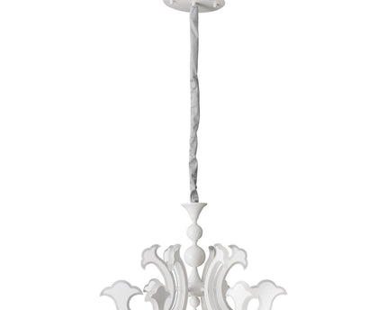 Led Crown "Ludwig" wit Ø 66 cm, met stevig geïnstalleerde LED's, metaal in wit