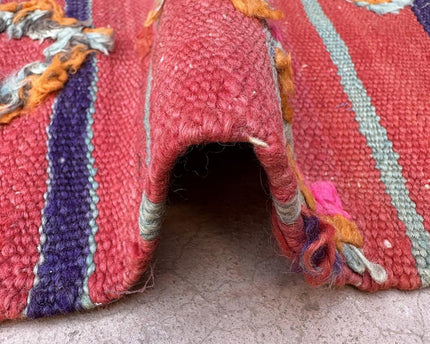 Zuiver wollen Marokkaans Kelim Berber tapijt 138 x 220 cm