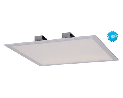 LED -assemblagepaneel "Sorriso", montagelamp gemaakt van metaal en plastic in wit met stevig ingebouwde LED's, 45x45 cm voor interieurs