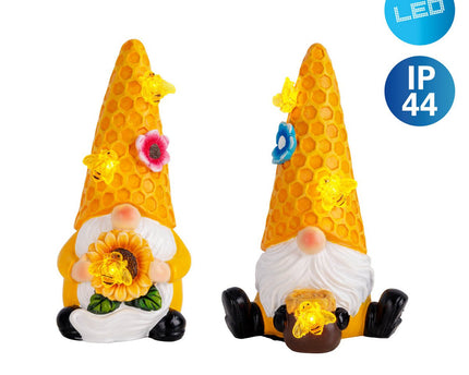 2 Set Deko/Solar Light "Abby", gemaakt van plastic met geïntegreerde LED's, Twilight Sensor, 17 cm hoog
